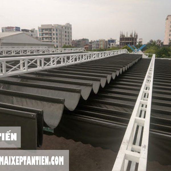 Thi công mái xếp lượn sóng Tân Tiến nhanh chóng