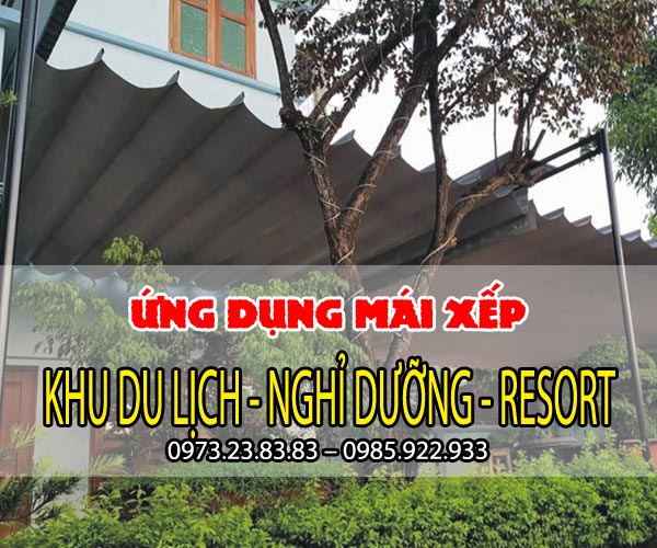 Ung dung mai xep di dong cho khu du lich nghi duong resort