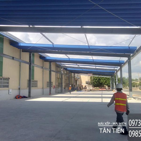 Mái xếp di động motor điện